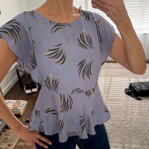 LOFT Lavender Patterned Blouse